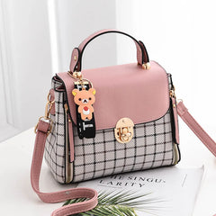 Women's Plaid Small Square Shoulder Bag - Western Style