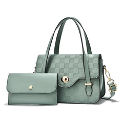 Plaid Shoulder Bag Lock Mother Bag Female