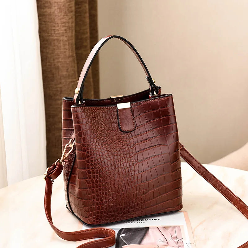 Women's Bucket Shoulder Bag Portable & Versatile