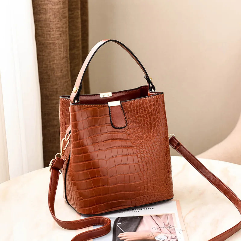 Women's Bucket Shoulder Bag Portable & Versatile