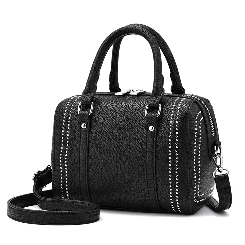 Women's Autumn Pillow Bag Rivets Handbag