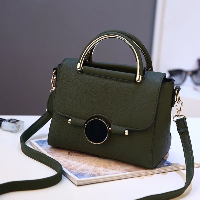 Spring Lock Handbags One-shoulder Messenger Bag Women