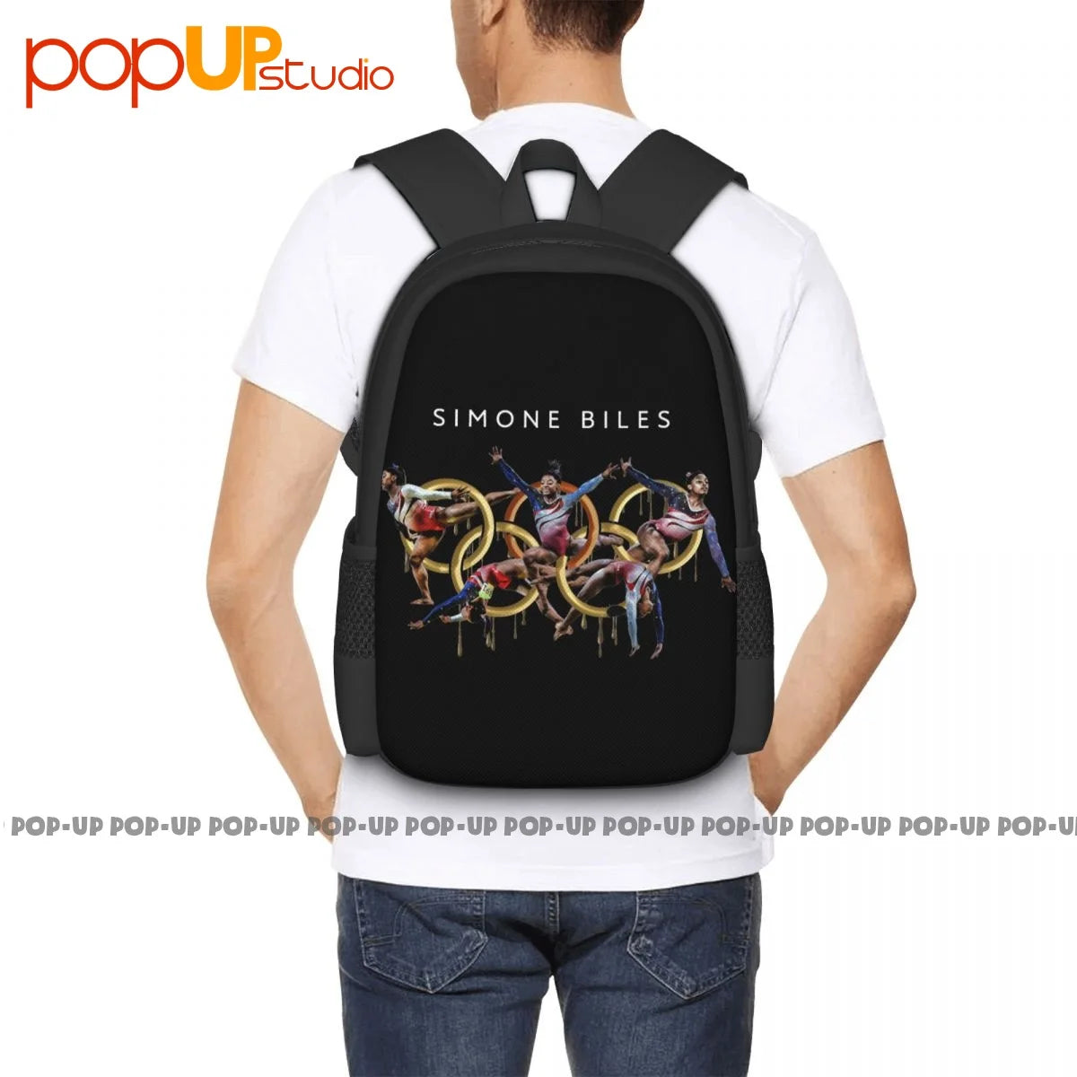 Hot Simone Biles Backpack Large Capacity 3D Printing Outdoor Running