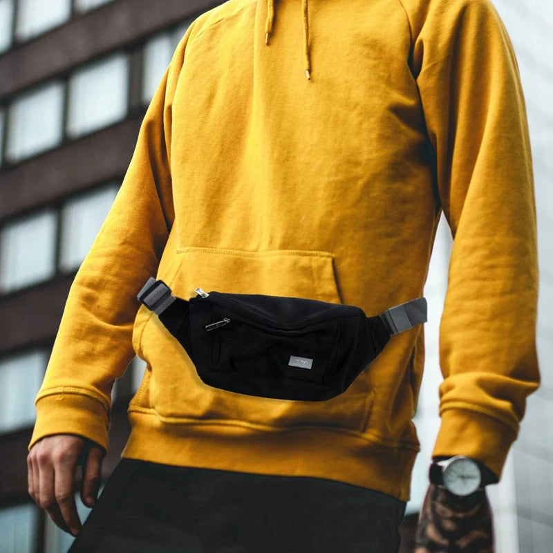 Tinyat Waist Bag Pack Travel Phone Belt Pouch Casual Unisex Chest Bag C