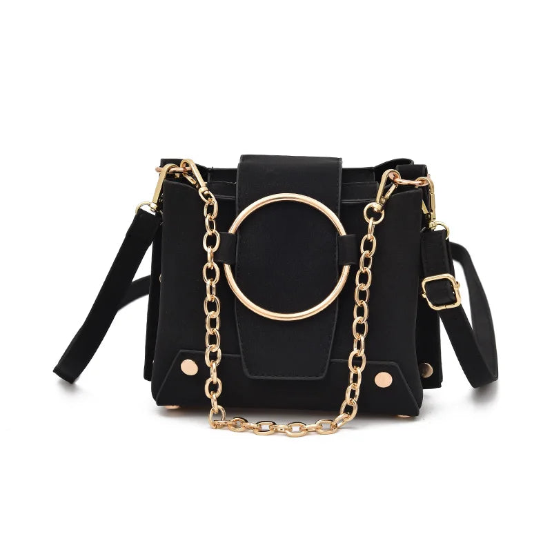 Women Leather Handbags Chain Shoulder Messenger Bag