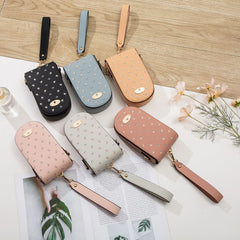 Women Printing One-shoulder Diagonal Bag Soft Leather Mobile Phone Bag
