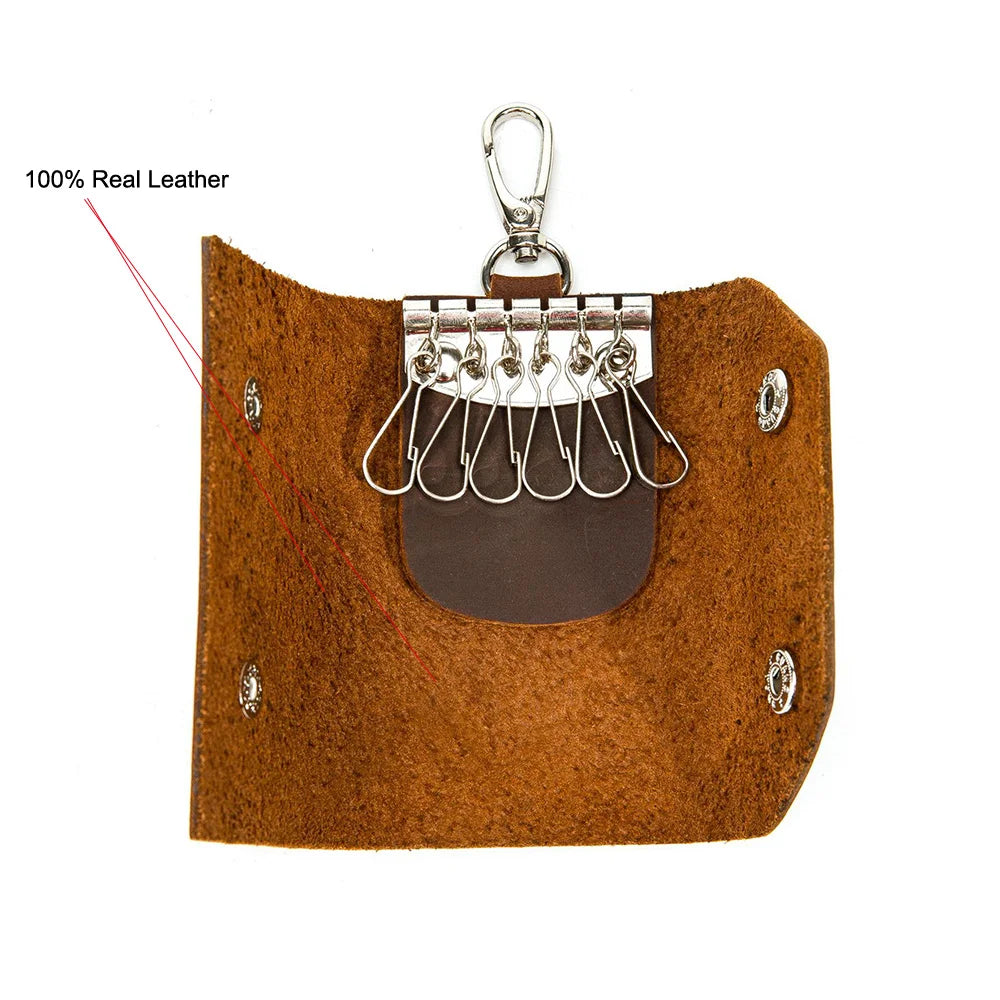 Housekeeper Leather Key Holder Wallet Unisex Organizer Bag Car Wallet