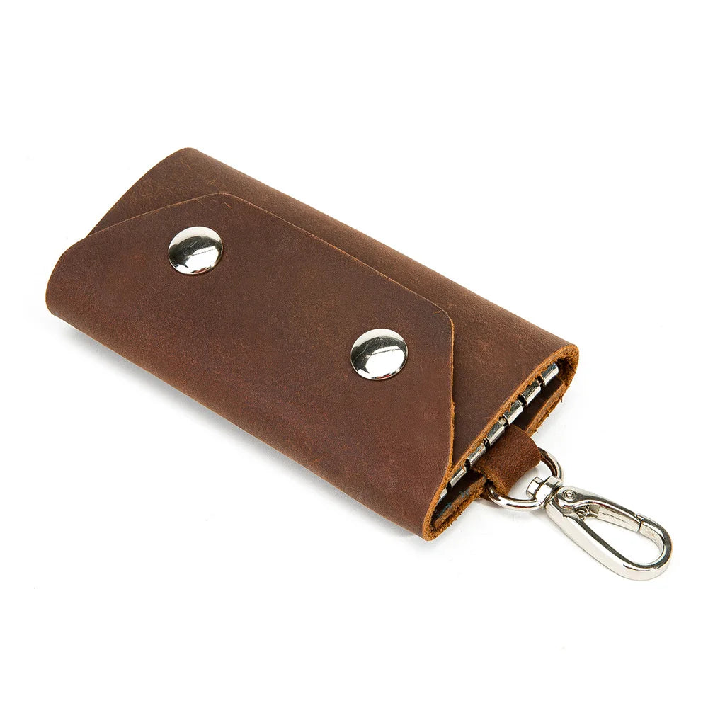 Housekeeper Leather Key Holder Wallet Unisex Organizer Bag Car Wallet