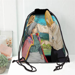 Howl's Moving Castle Drawstring Backpack Causal Travel Bags
