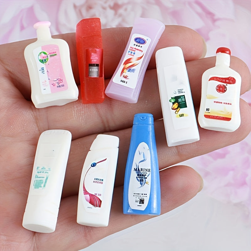 5pcs Shampoo & Conditioner Bottles Set Travel Size Mini House Accessories