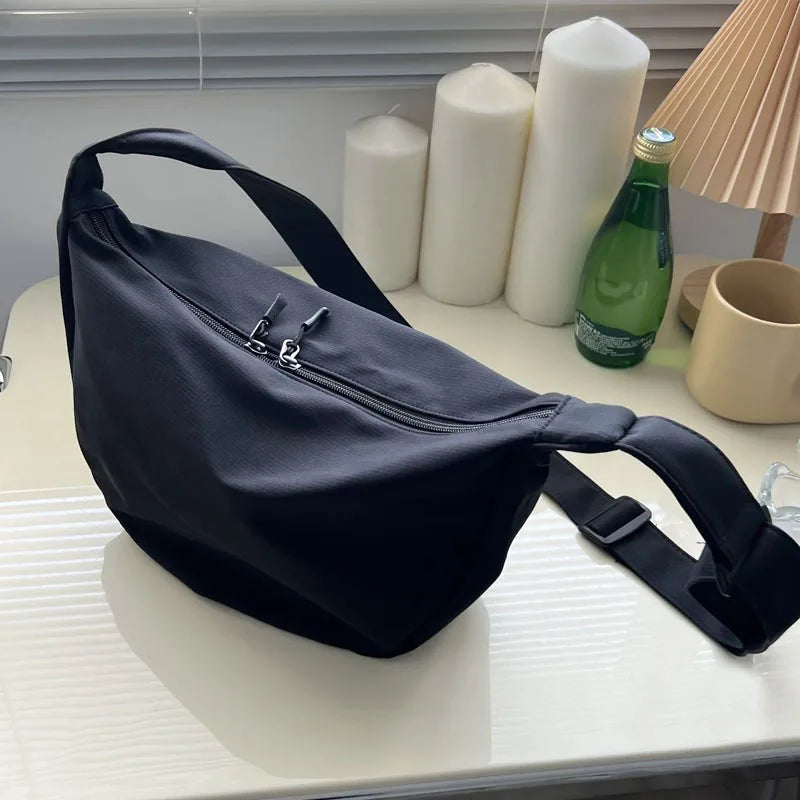 Polyester Fiber Women's Dumpling Shoulder Bag Waterproof Handbag