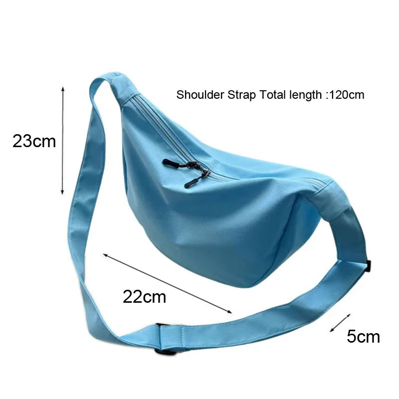 Polyester Fiber Women's Dumpling Shoulder Bag Waterproof Handbag
