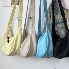 Polyester Fiber Women's Dumpling Shoulder Bag Waterproof Handbag