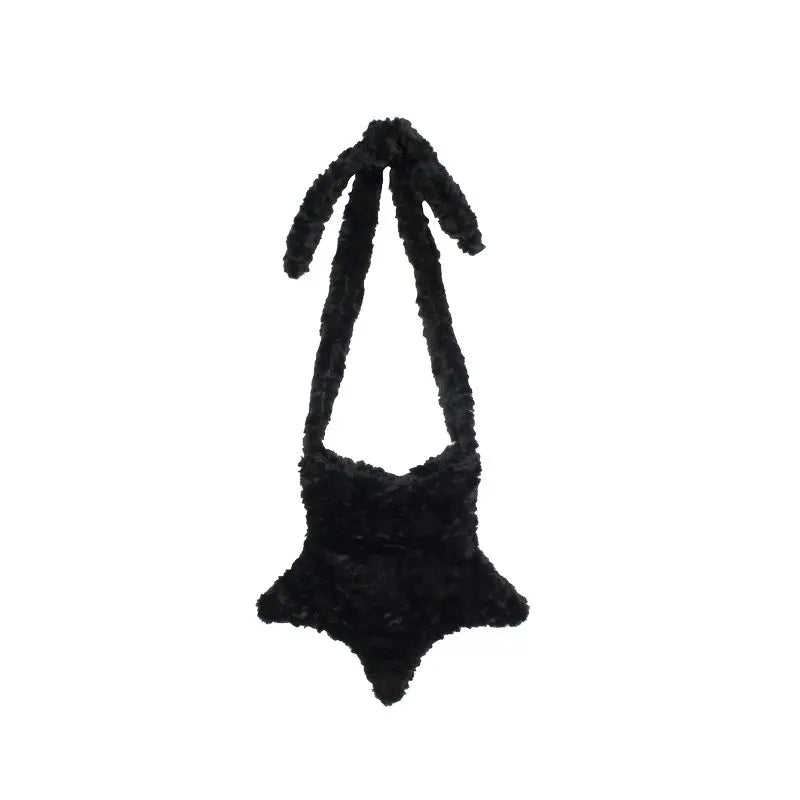 Star Shape Plush Messenger Bag Candy Cross Body Bags Women's Shoulder Handbag