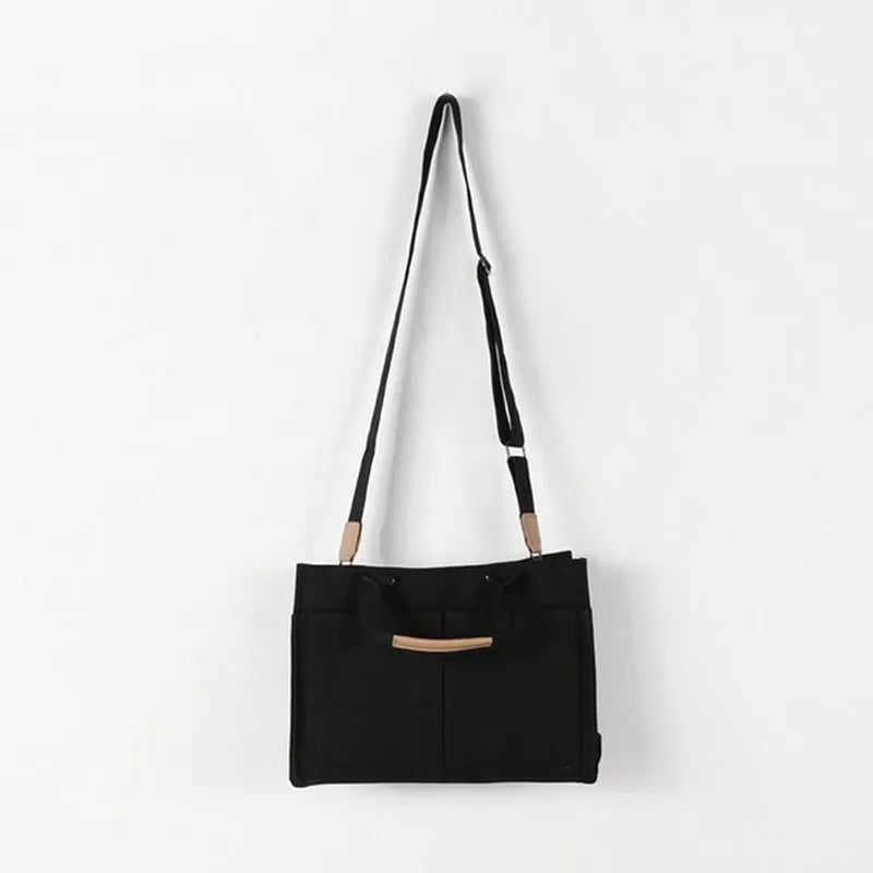 Women's Cotton Canvas Bag Version Handbag Lazy Wind Shoulder Crossbody Bags