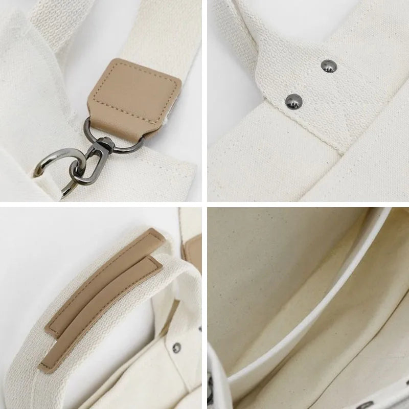 Women's Cotton Canvas Bag Version Handbag Lazy Wind Shoulder Crossbody Bags