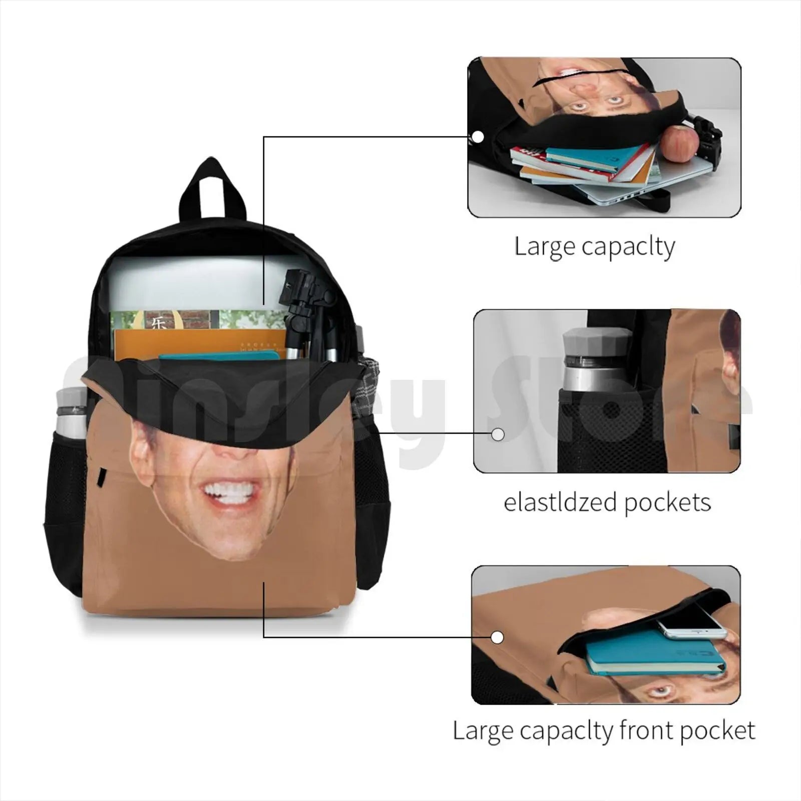 Nicolas Cage Watching You Outdoor Hiking Backpack