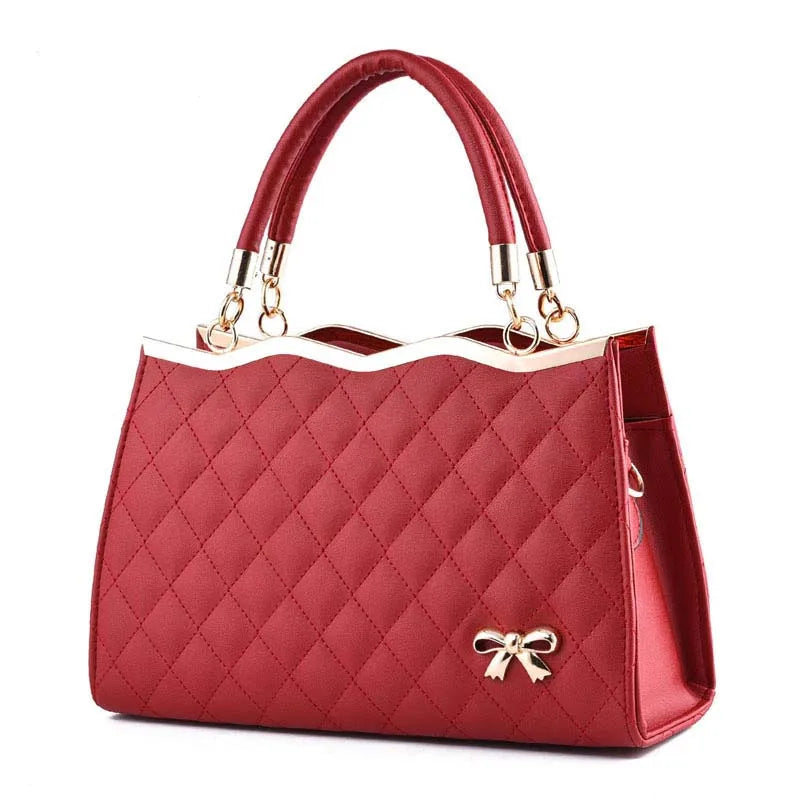 Europe Bowknot Bag Women Handbag PU Leather Lady Tote Crossbody Bags