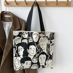 Lazy Style Women Canvas Shopping Bag Eco Handbag Tote Reusable Grocery Shopper B