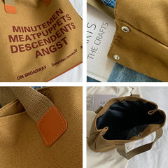 Women's Niche Canvas Shoulder Bag - Large Capacity Shopping Bag