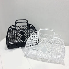 INS Jelly Hand-Held Basket Bag Large Capacity Tote Bags