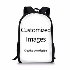 Boys Fire Football Printed School Backpack