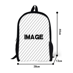 Boys Fire Football Printed School Backpack
