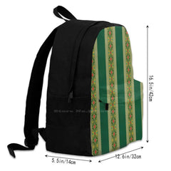 Stripes 3D Print Backpack Casual Bag Ice Princess Anna