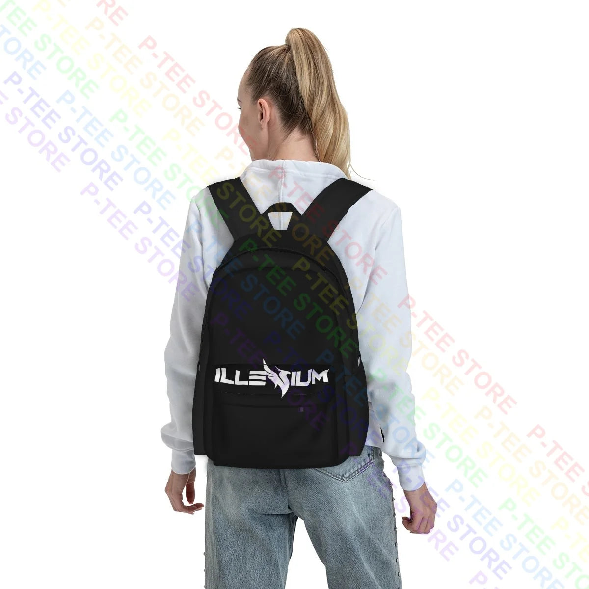 Illenium Dj Music Large Backpack School Gym Tote Riding Bag