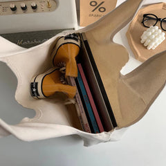 Feather Pattern Canvas Vest Bag Women Canvas Shoulder Bag