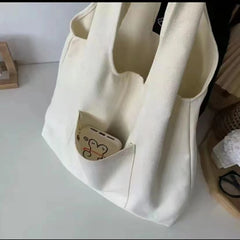 Feather Pattern Canvas Vest Bag Women Canvas Shoulder Bag