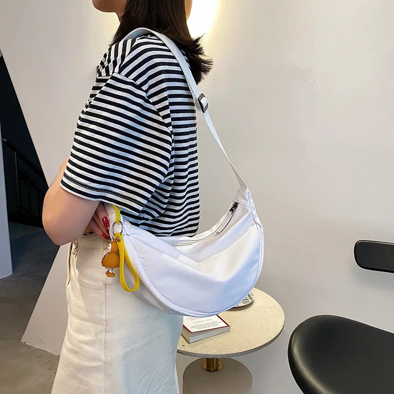 Girls Casual Canvas Cross Body Bag Woman Chest Bags