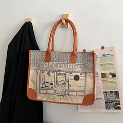 Canvas Large Capacity Tote Bag Women Handbags Shoulder Bags