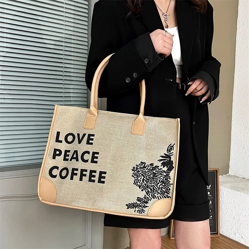 Canvas Large Capacity Tote Bag Women Handbags Shoulder Bags