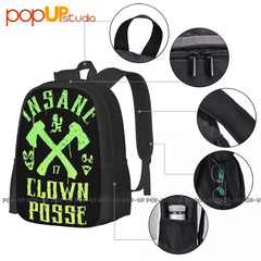 Insane Clown Posse 17 Seventeen Icp Backpack Large Capacity