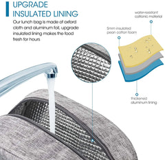 Insulated Lunch Dinner Bag Canvas School Picnic Food Camping Travel Cooler B