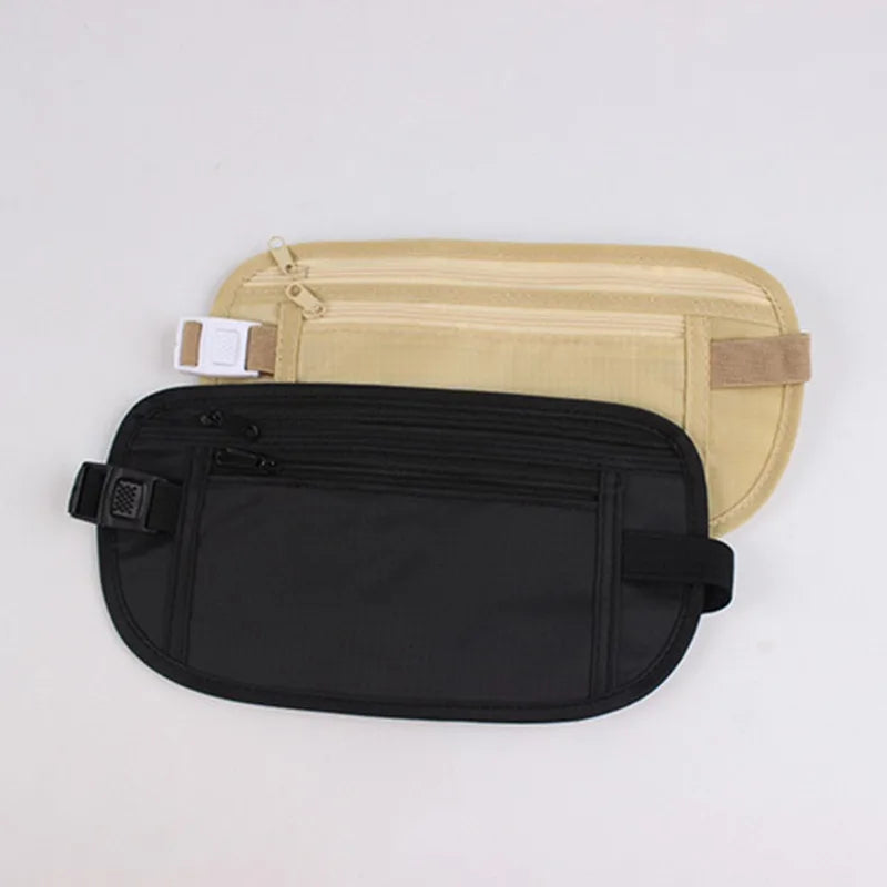 Invisible Travel Waist Pouch For Passport Money Belt Bag Hidden Security Wallet