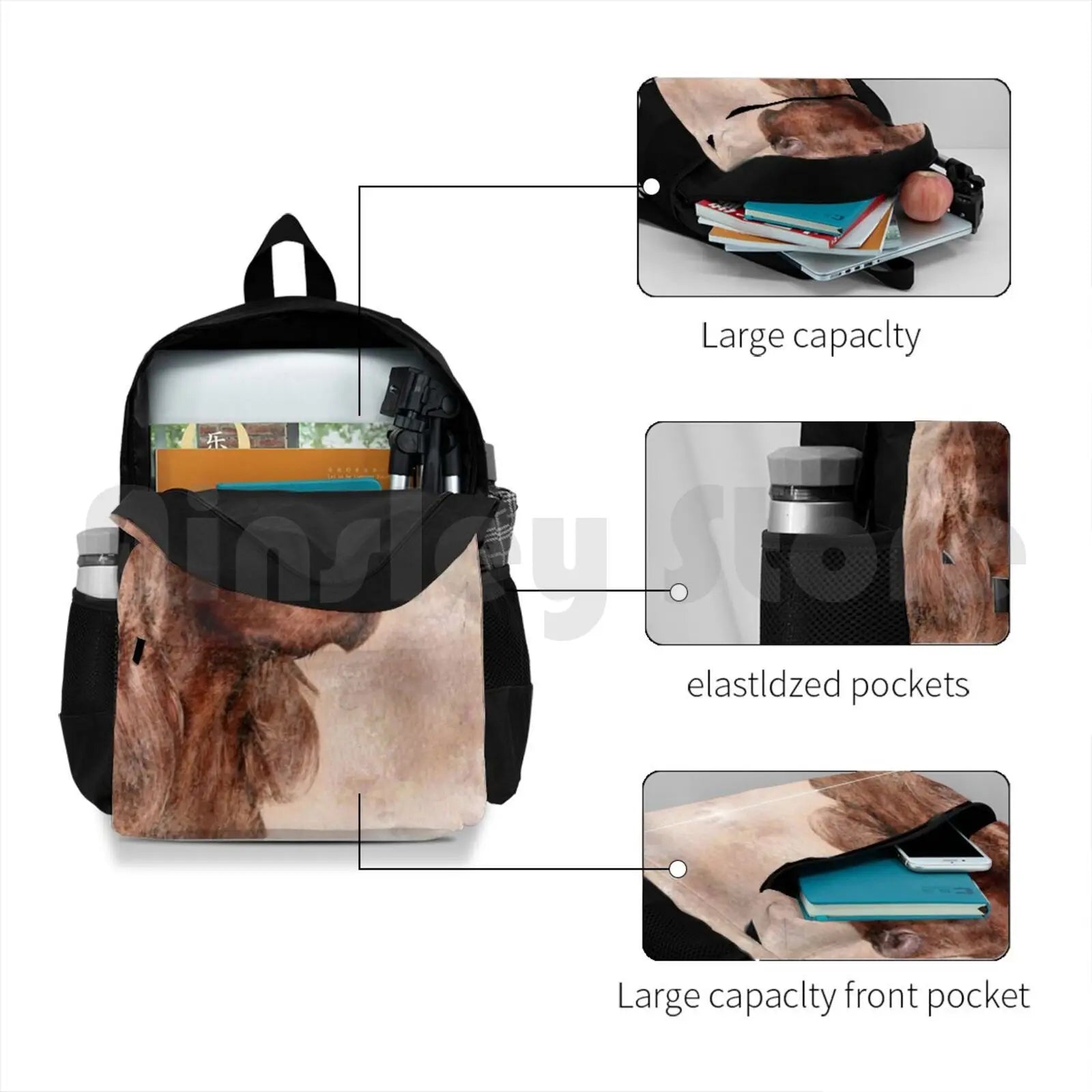 Irish Setter Dog Hiking Backpack Waterproof Camping Travel