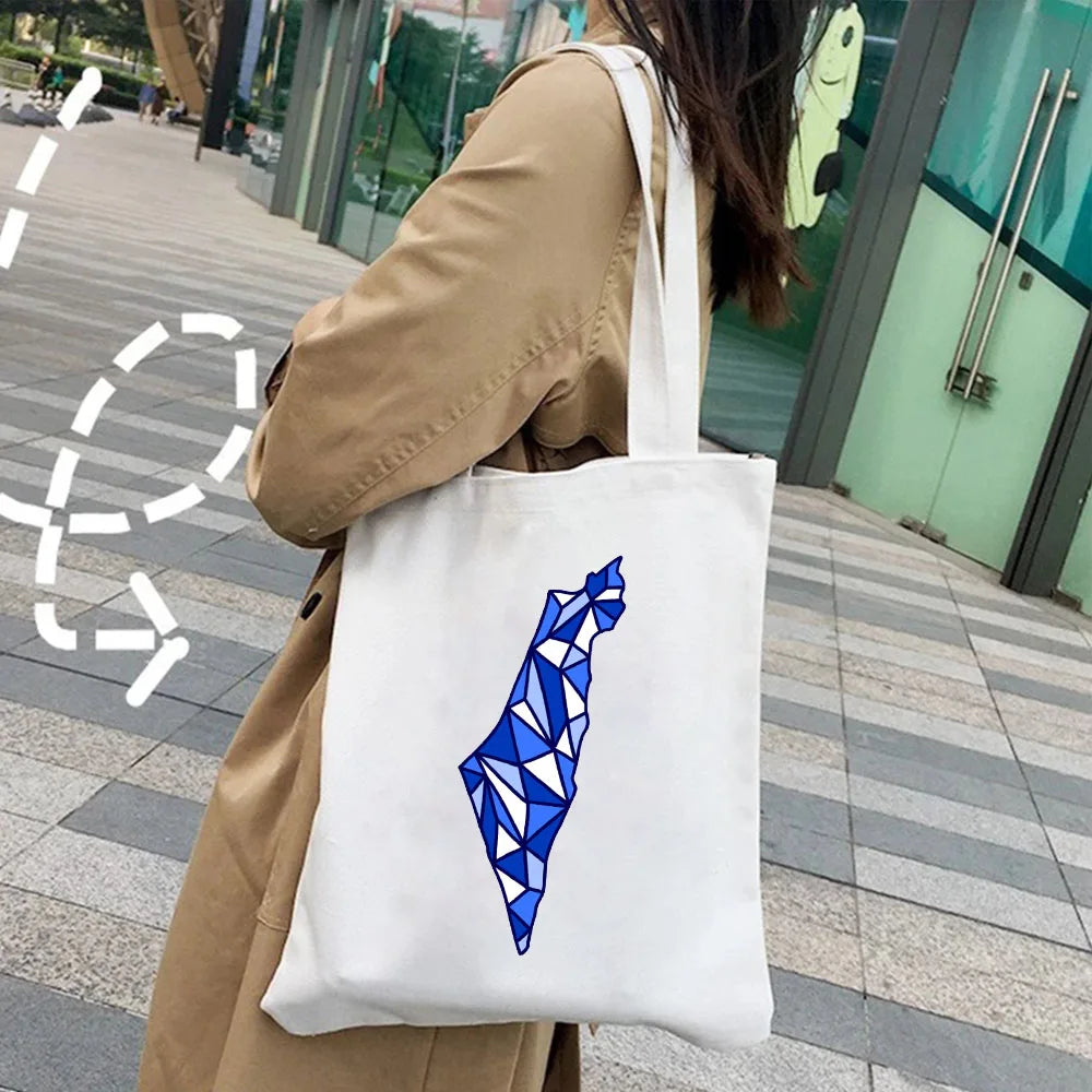 Jerusalem Arabic Flag Map Palestinian Wailing Wall Women's Shopper Totes
