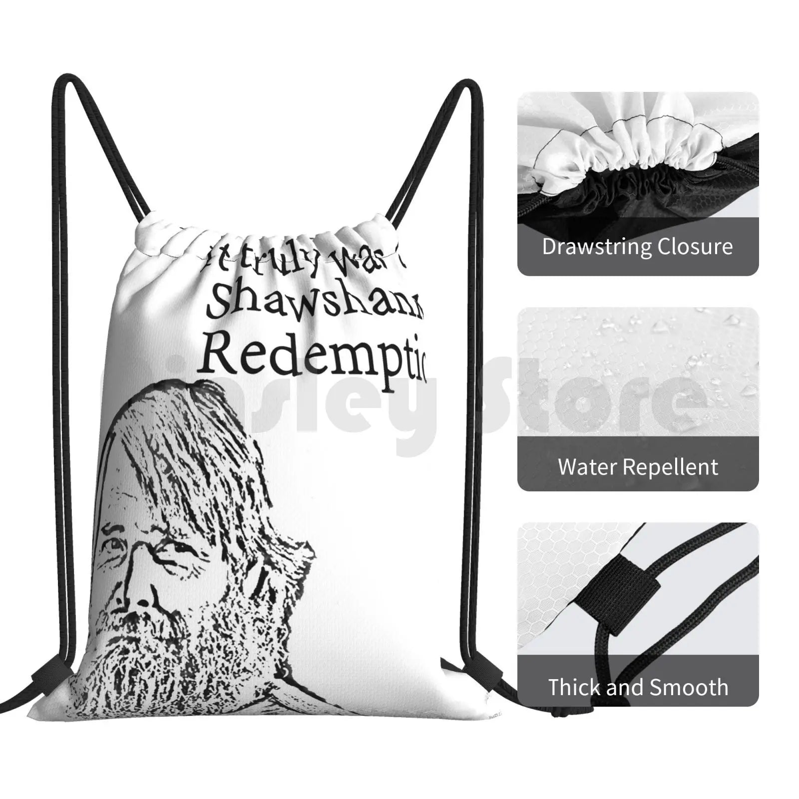 Shawshank Redemption Last Man On Earth Backpack Drawstring Bag