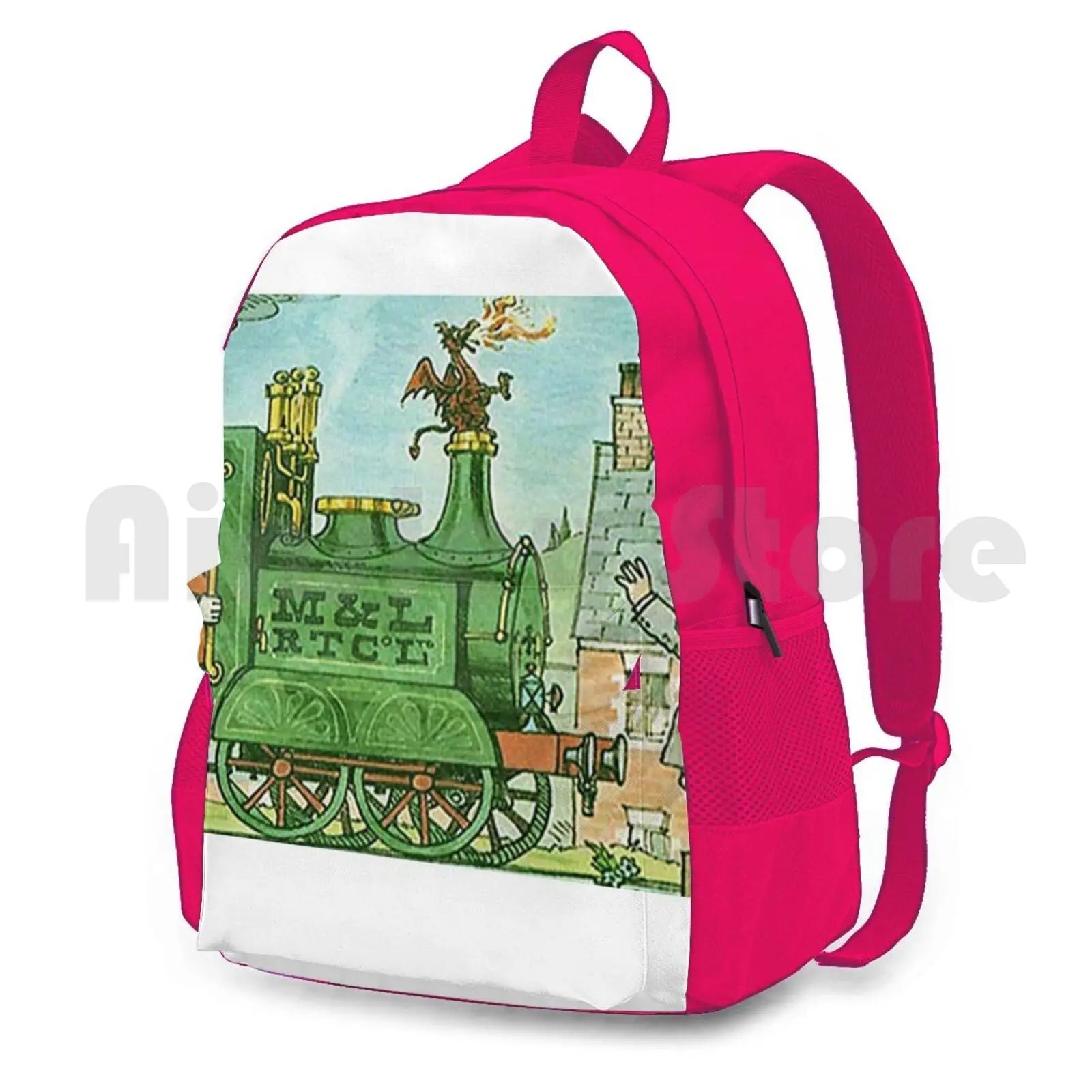 Vintage Ivor Engine Outdoor Hiking Backpack Waterproof Camping Travel