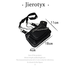 Gothic Style Women Messenger Bag Chains Shoulder Bags