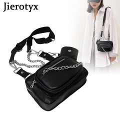 Gothic Style Women Messenger Bag Chains Shoulder Bags