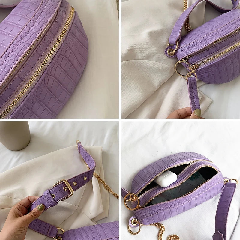 Women's Leather Waist Bag Belt Bum Fanny Pack Travel Pouch