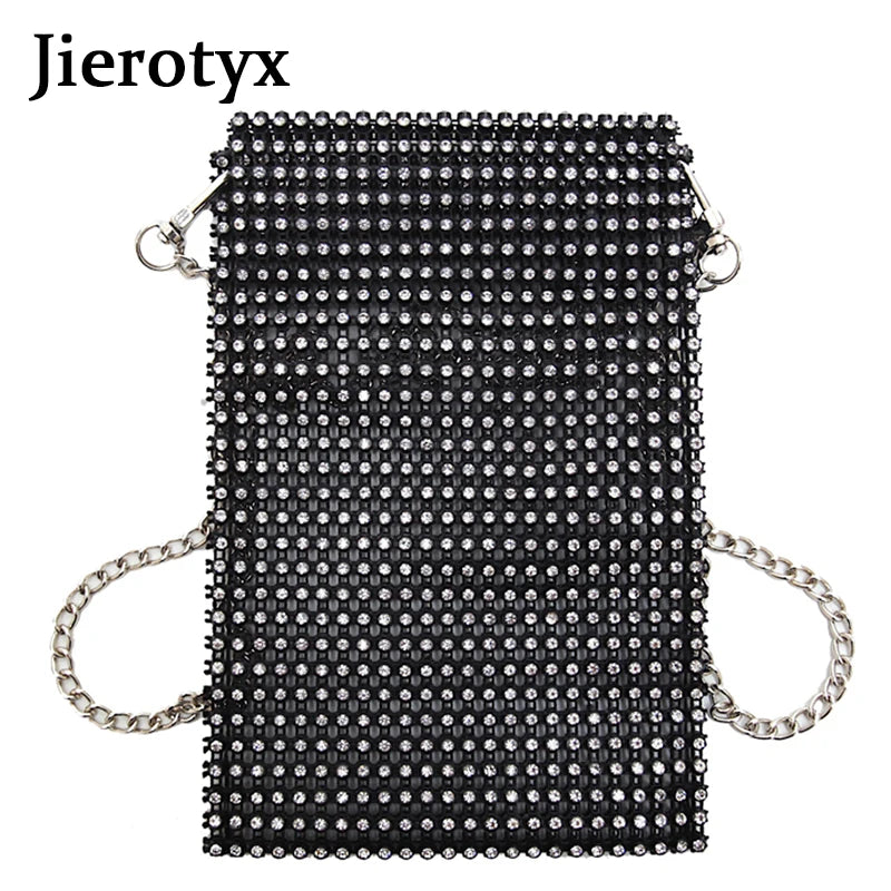 Flash Women Shoulder Bag Full Diamonds Lady Crossbody Bag Chain Diagonal Handbag