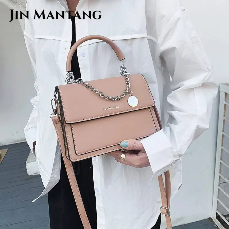 Totes Bags Women Solid Handbags PU Leather Shoulder Bag Female Daily Totes