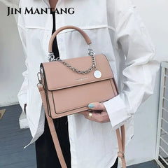 Totes Bags Women Solid Handbags PU Leather Shoulder Bag Female Daily Totes