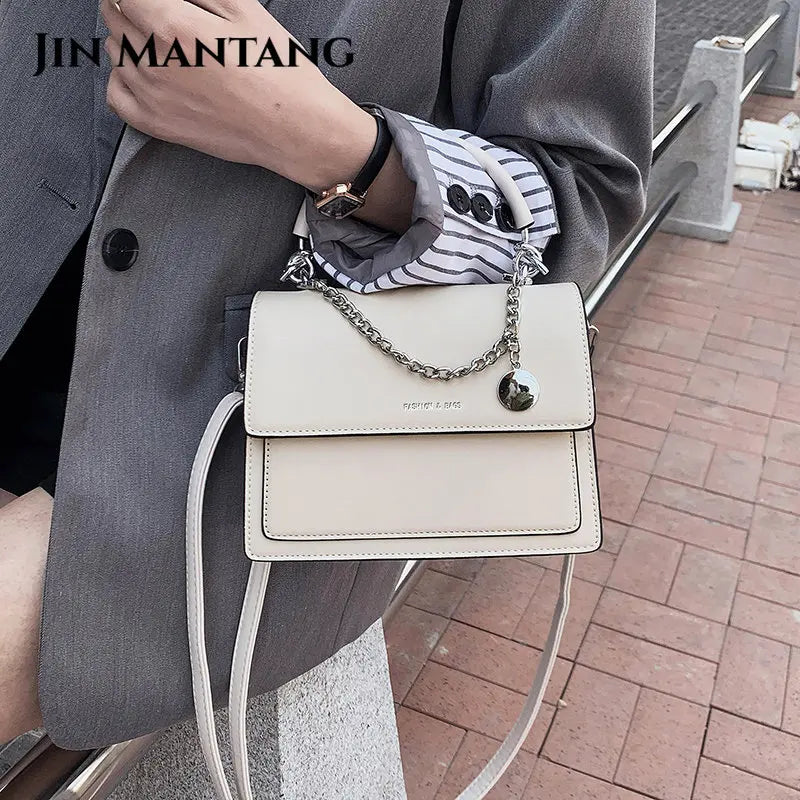Totes Bags Women Solid Handbags PU Leather Shoulder Bag Female Daily Totes