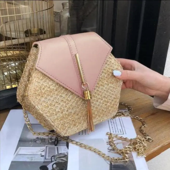 Women Straw Handbag Beach Bohemia Bag Shoulder Bag