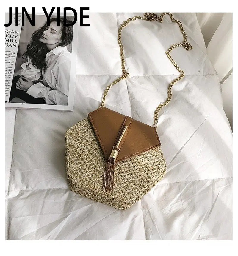 Women Straw Handbag Beach Bohemia Bag Shoulder Bag